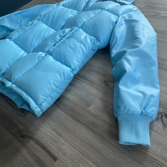 Vintage Light Blue Puffer Jacket - Picture 3 of 16
